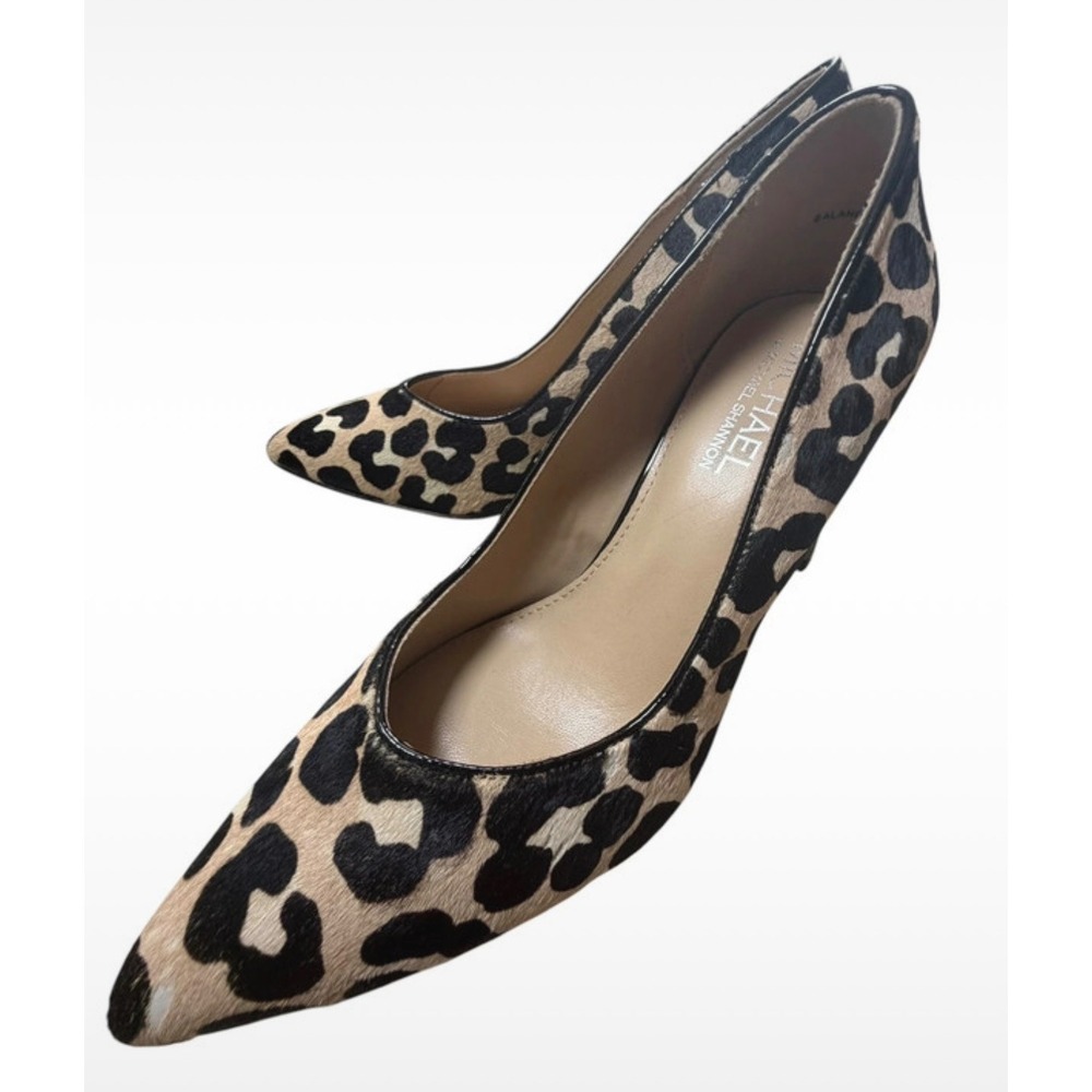 Michael by Michael Shannon Jenelle Leopard Print Calf Hair Pumps Heels Size 8